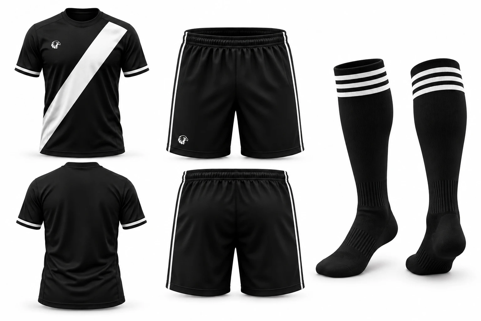 Eclipse Black / White full kit — approved design reference