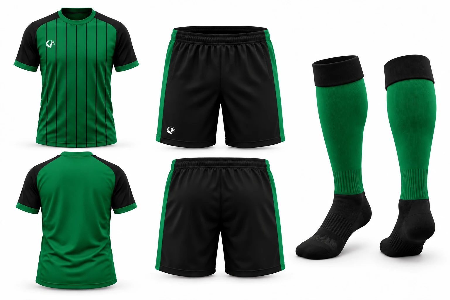 Emerald Emerald Green / Black full kit — approved design reference