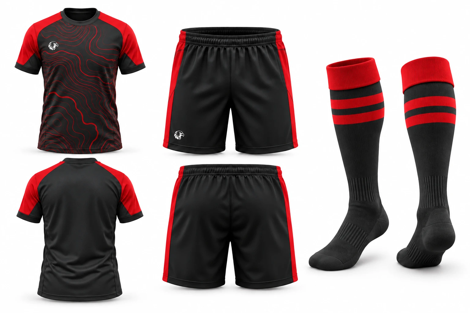 Forge Charcoal / Red full kit — approved design reference