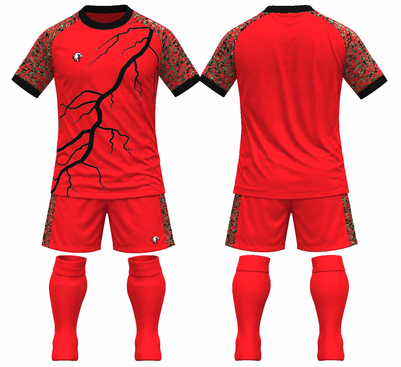 Lightning Red / Black full kit
