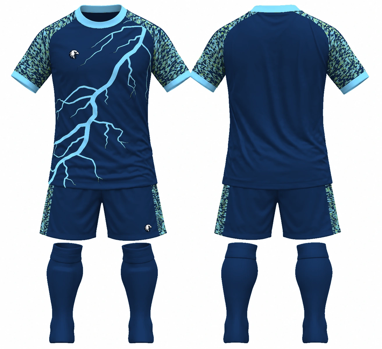 Lightning Navy / Sky full kit