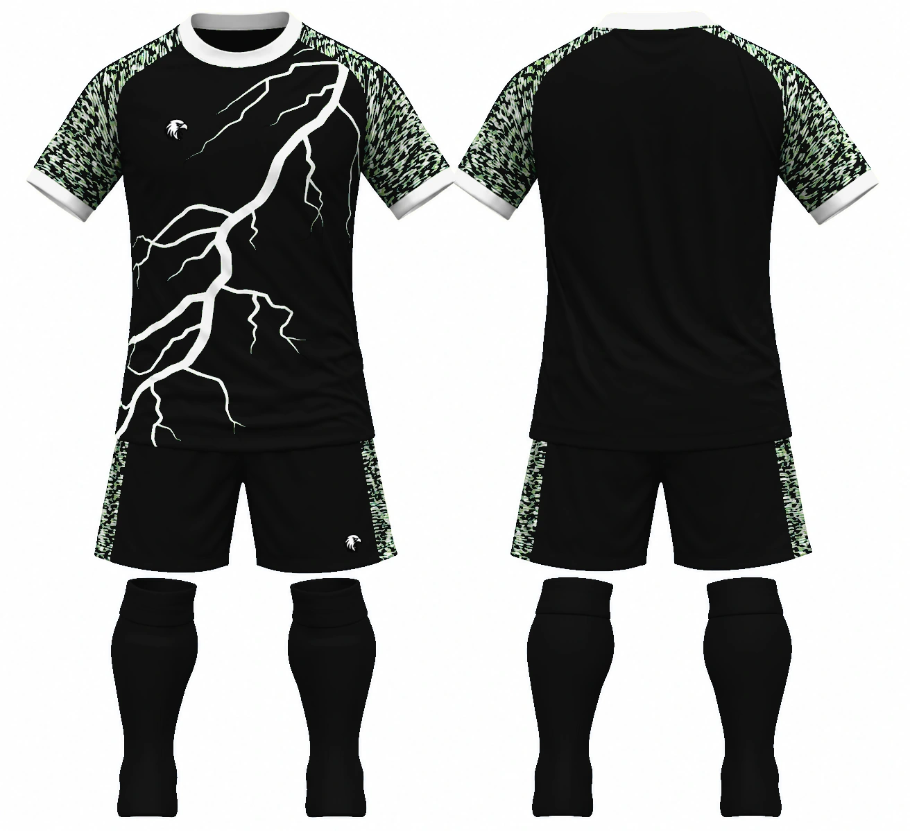 Lightning Black / White full kit