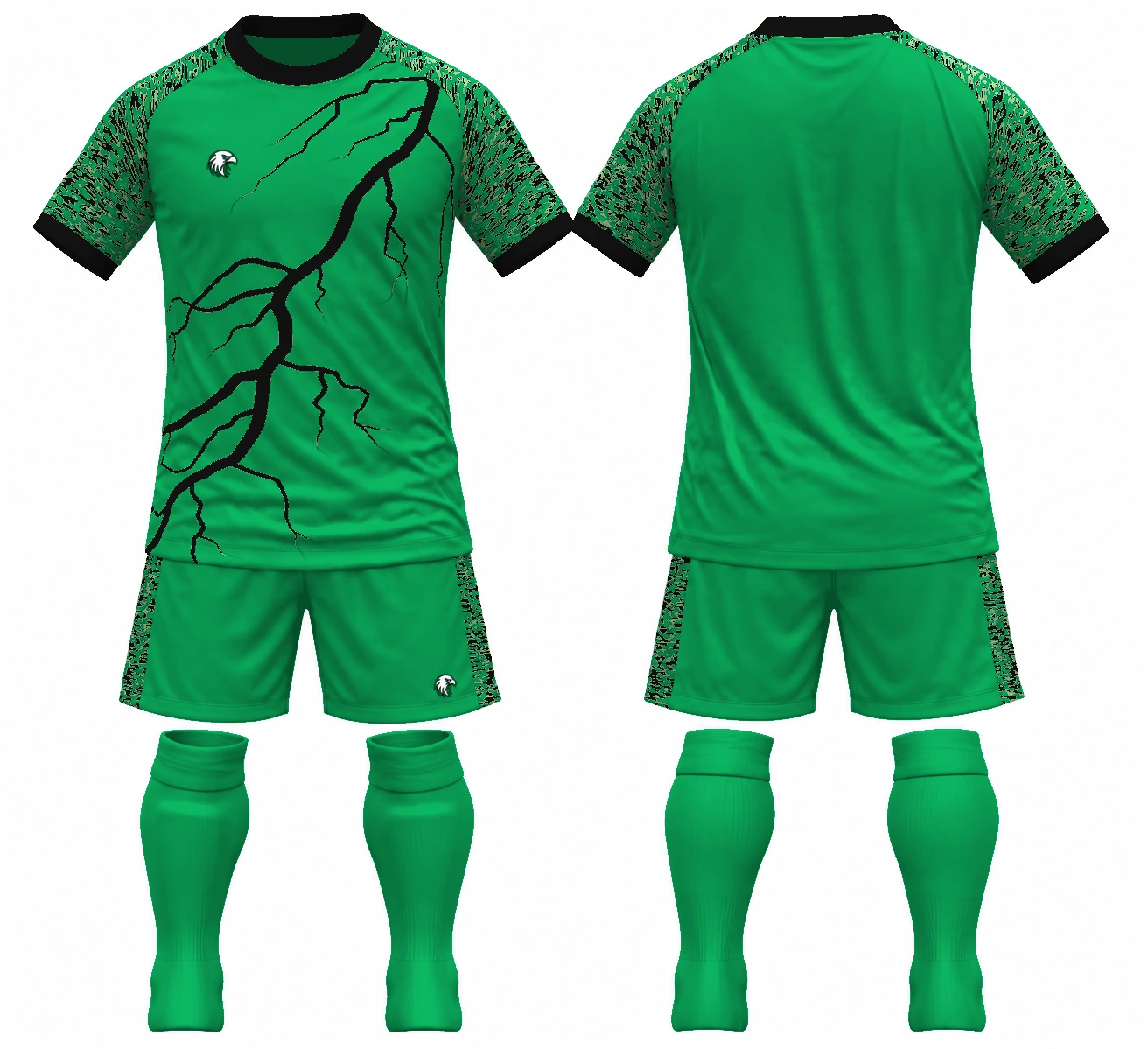 Lightning Emerald Green / Black full kit