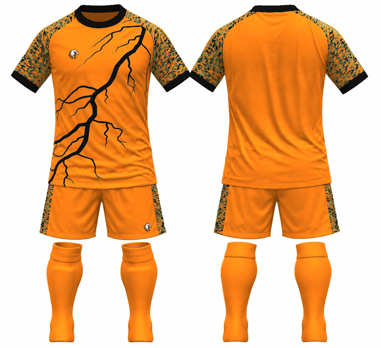 Lightning Orange / Black full kit
