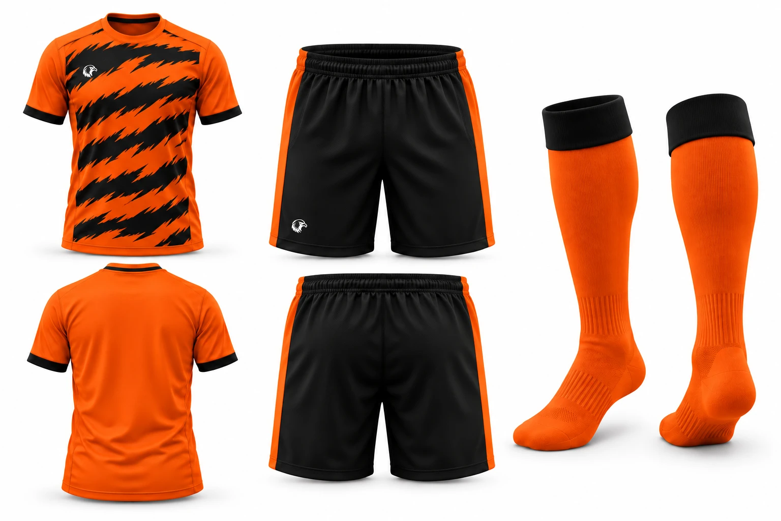 Tiger Orange / Black full kit — approved design reference