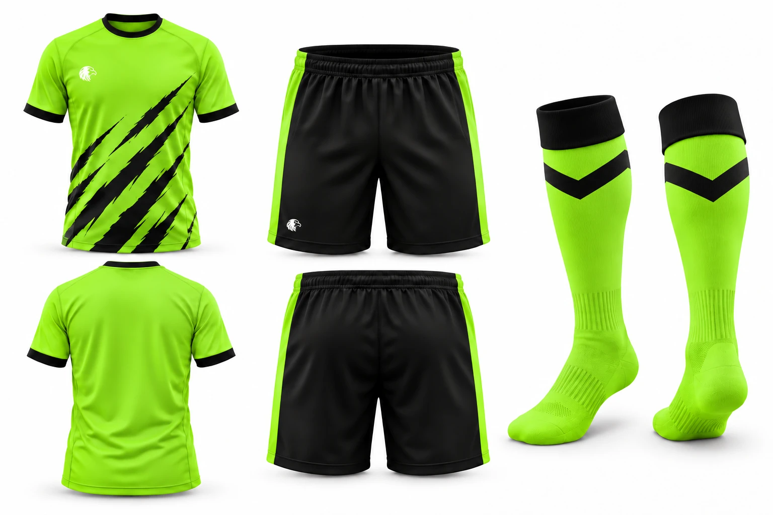Venom Lime / Black full kit — approved design reference