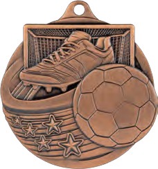 Power Strike Football Medal front view