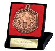 Falcon Football Medal & Box front view