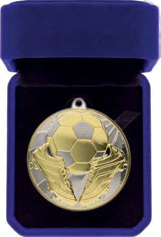 Premiership Football Medal & Box front view