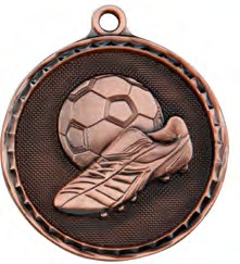 Power Boot Football Medal front view