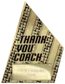 Thank You Coach selected award design