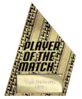 The Marauders Gunmetal & Black — Player Of The Match selected award design