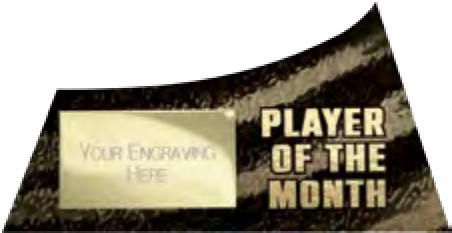 Power Strike — Carbon Black & Gold — Player Of The Month selected award design