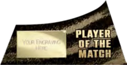 Power Strike — Carbon Black & Gold — Player Of The Match selected award design
