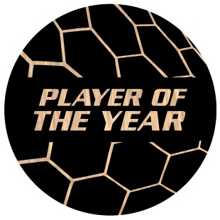 Hat-Trick Strike Football — Player Of The Year selected award design