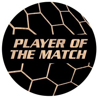 Hat-Trick Strike Football — Player Of The Match selected award design