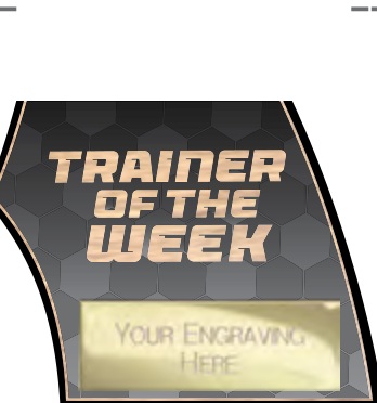 Trainer of the Week selected award design