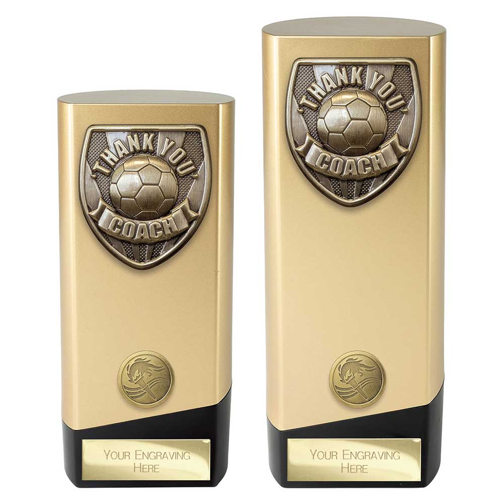 Prime Cobra Football — Gold — Thank You Coach front view