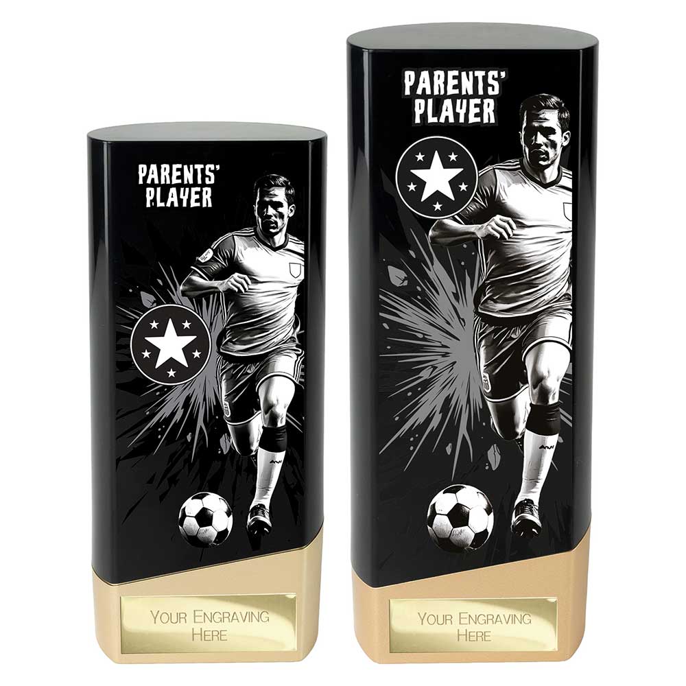 Prime Football — Black — Parents’ Player front view