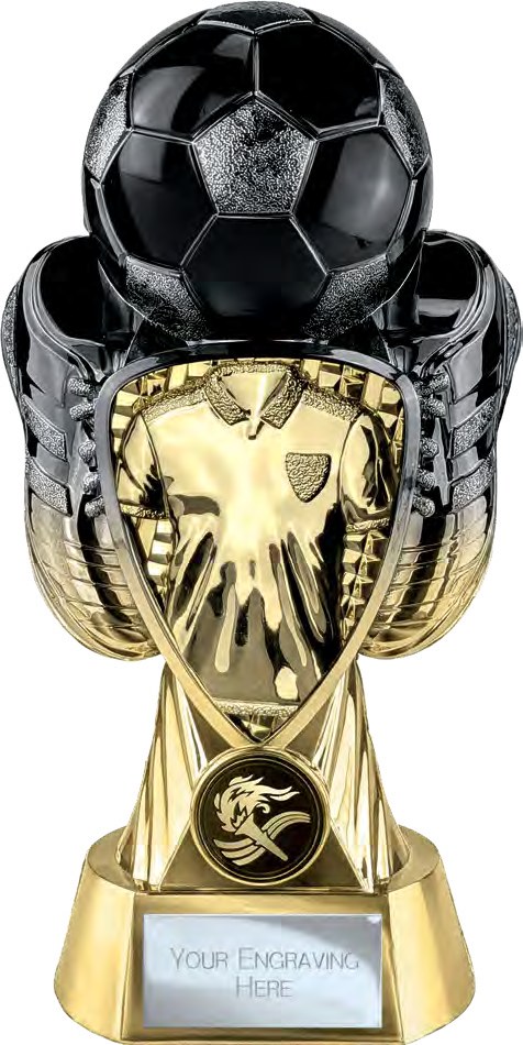 Tournament Carbon Black & Gold front view