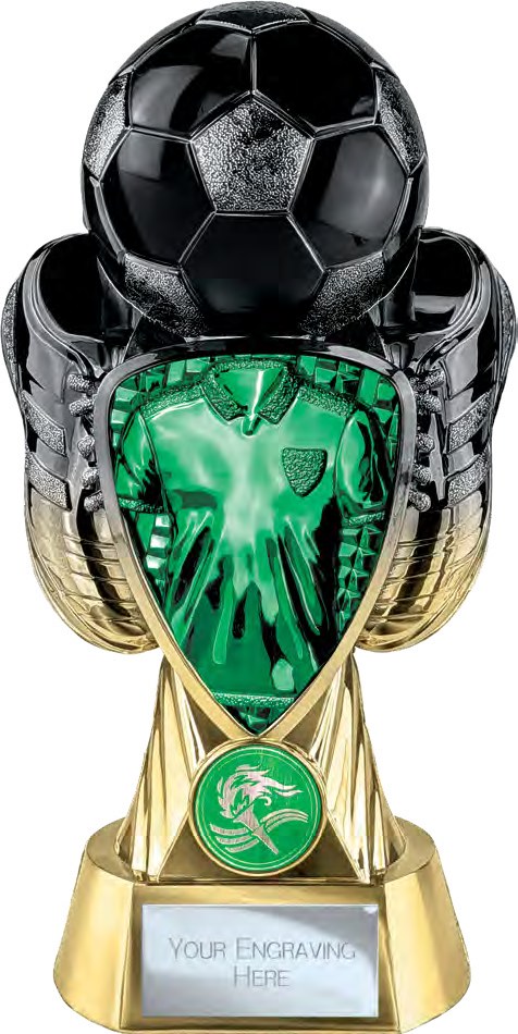 Tournament Carbon Black & Green front view