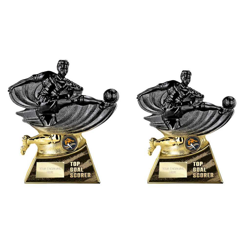 Power Strike — Carbon Black & Gold — Top Goal Scorer front view