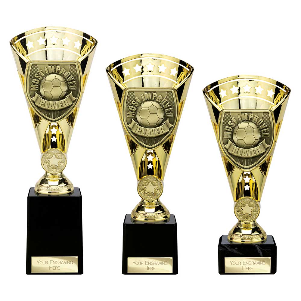Cobra Star Football — Gold — Most Improved Player front view