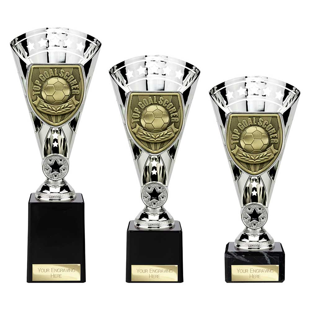 Cobra Star Football — Silver — Top Goal Scorer front view